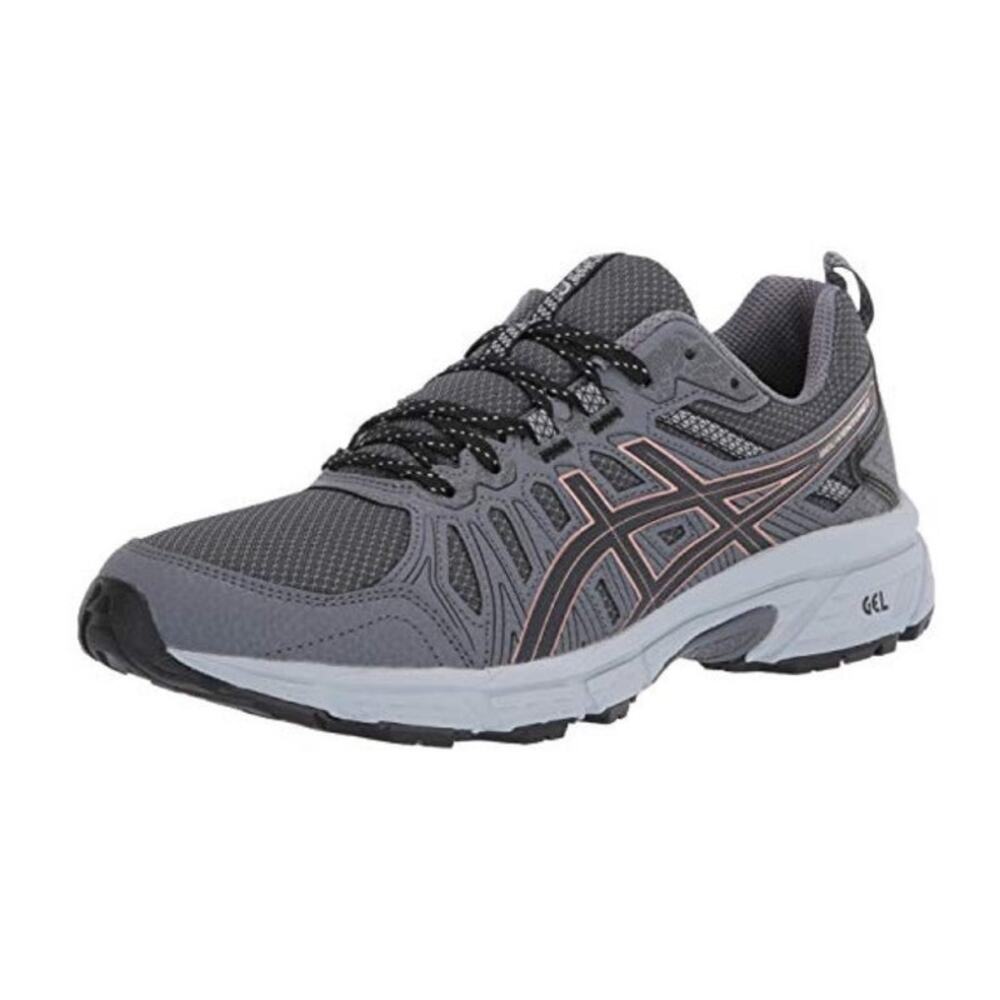 ASICS Womens Gel Venture 7 Trail Running Shoes Sneakers Graphite Grey Rose Sz 9